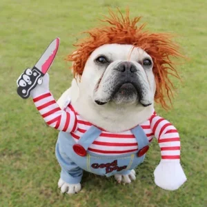 Disfraz de Halloween de Chucky para perro